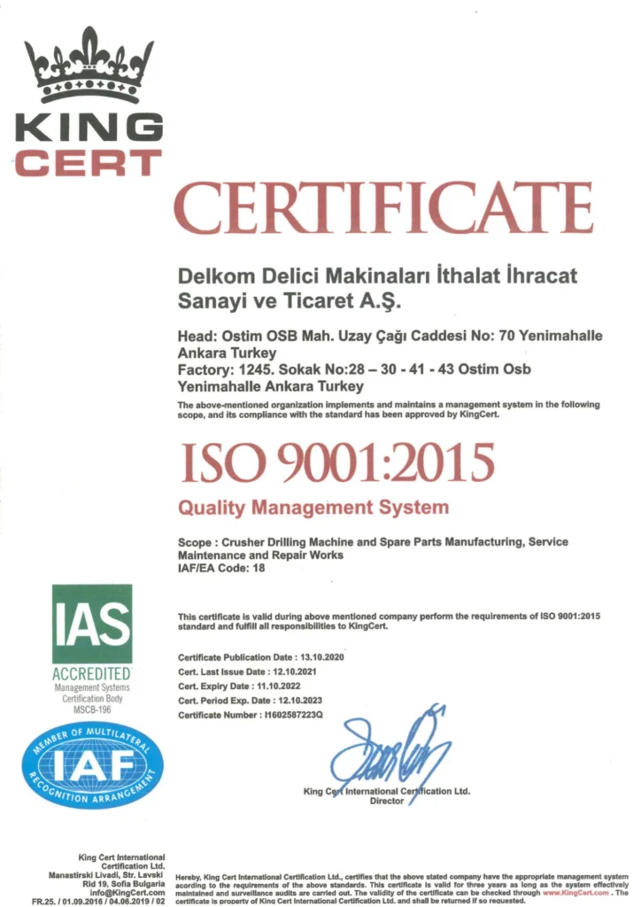 Delkom-Rock-Drill-Qulity-Certificates-ISO-9001-2